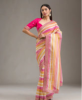 Beautiful Lehriya Print In Soft Tebby Silk Saree